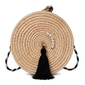 Bolso Circular "Luna del Caribe" en Fibra Natural