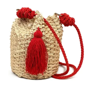 Bolso Bombonera "Pasión Caribe" con Detalles Trenzados