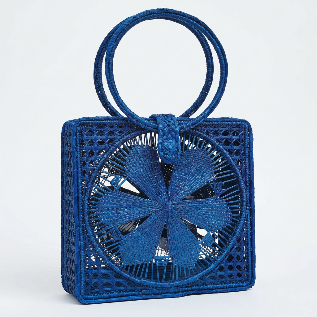 Bolso Estructurado "Océano Vivo" con Motivo Floral