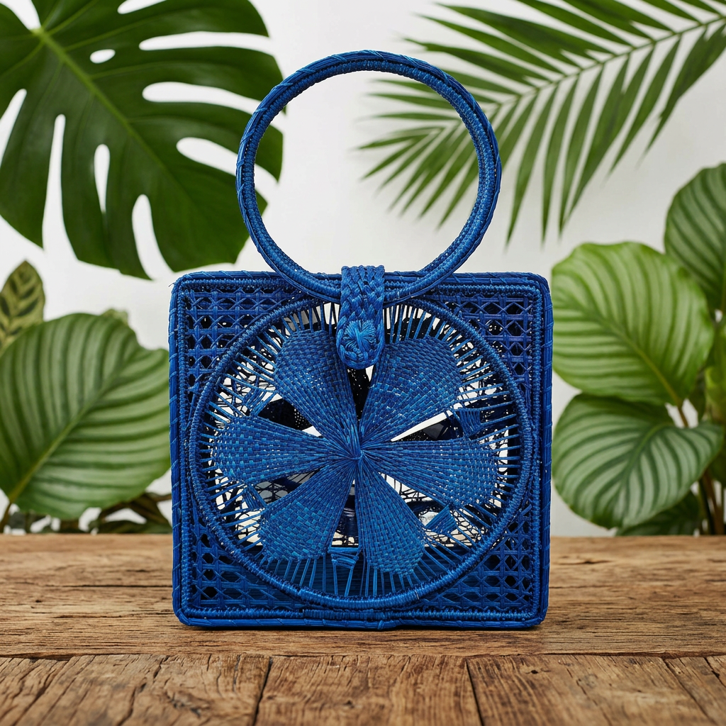 Bolso Estructurado "Océano Vivo" con Motivo Floral - Imagen 2