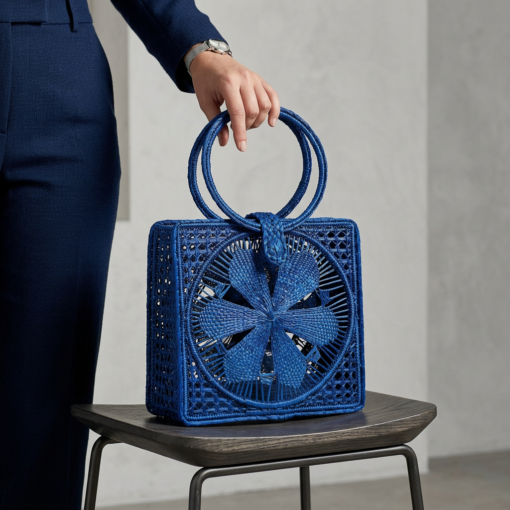 Bolso Estructurado "Océano Vivo" con Motivo Floral - Imagen 4