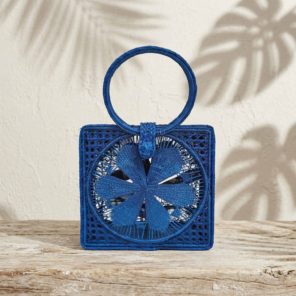 Bolso Estructurado "Océano Vivo" con Motivo Floral - Imagen 10