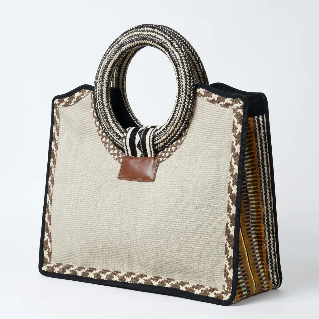 Bolso Tote "Herencia Viva" con Asas Circulares