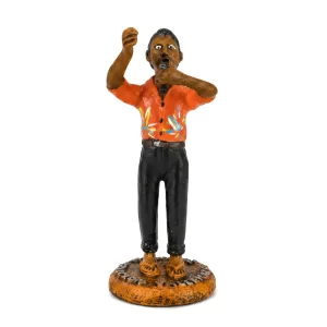 Figura Decorativa "Voz del Caribe" Pintada a Mano