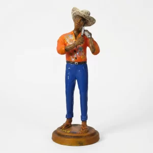 Figura Decorativa "Maestro del Acordeón" Pintada a Mano