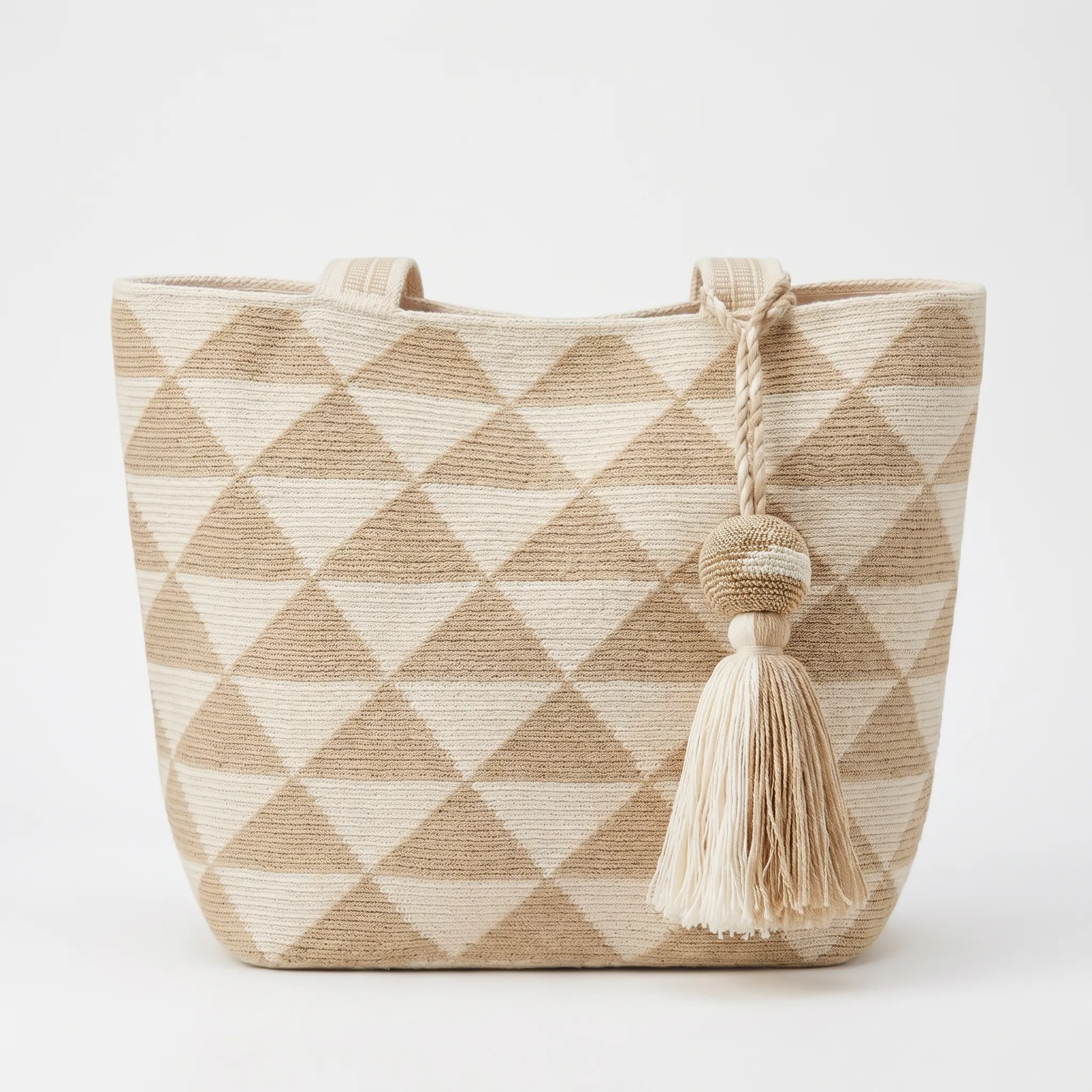 Mochila Tote Wayúu "Triángulos del Desierto"