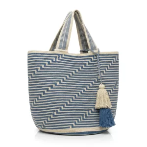 Mochila Wayúu "Horizonte Marino" - Edición Artesanal